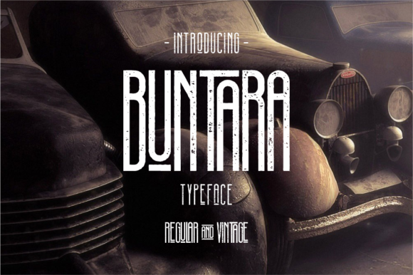 Buntara: A Bold, Textured Font for Creative Projects