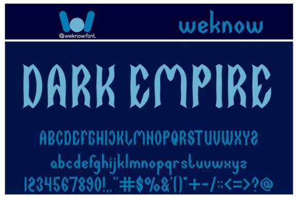Dark Empire: A Bold Font for Modern Design Needs